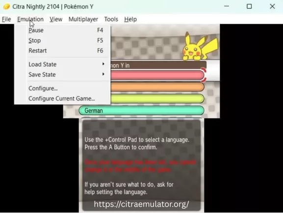 Citra Emulator screenshot